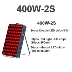 Dual Chip Red & Infrared Light Therapy Panel 630nm 660nm 810nm 850nm LED Treatment For Face & Body Wellness 400w 2s