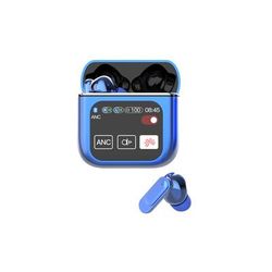 Bluetooth 5.3 TWS Wireless Earphone, Touch Control ANC Headset, ENC Call Earbud, Long Battery HiFi Audio blue