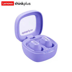 Lenovo TWS Bluetooth Earphones, Mini Wireless In Ear Headphones, Music Game Noise Cancelling Earbuds purple