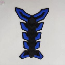 3D Rubber Gas Fuel Oil Tank Pad Protector, Universal Motorcycle Tank Sticker blue
