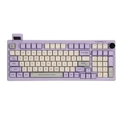 Wireless Mechanical Keyboard With Display And Gasket Mount shadow Black Linear purple