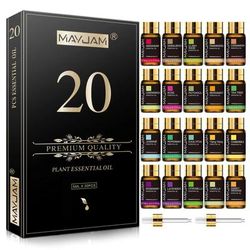 MAYJAM 20PCS Essential Oils Gift Set Aromatherapy Oils For Diffuser, Candle Making & Home Relaxation 20pcs Essential Oils 5mlx20pcs