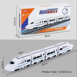 High Speed Railway Train Toy, Electric Sound & Light Model | Educational DIY Toy For Boys & Girls 4 Carriages