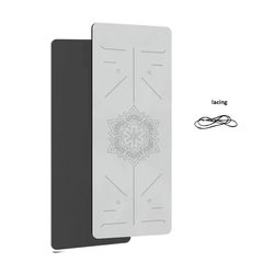 TPE Non Slip Yoga Mat With Alignment Lines For Home Fitness And Pilates gray