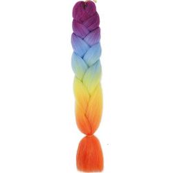 Jumbo Braids Extensions Synthetic Braiding Hair Kanekalon Afro Ombre Color Hair For Kids Children Crochet Twist Braid zitong d8 24inches