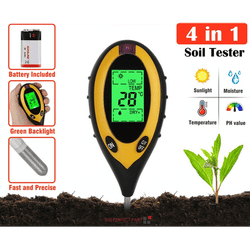 Professional LCD Digital Soil Tester PH Water Moisture Temperature Sunlight Sensor, Ideal For Garden & Indoor Plants Professional LCD Digital Soil Tester PH Water Moisture Temperature Sunlight Sensor, Ideal For Garden & Indoor Plants