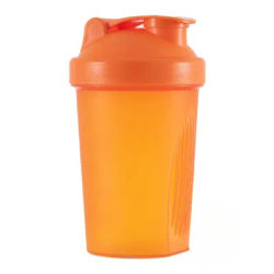 BPA Free Shaker Bottle With Stainless Steel Ball Leakproof Protein Shaker For Gym,Workout & Sports Mixes Powder Smoothly orange 400ml