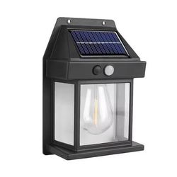Powerful LED Solar Street Light Outdoor Waterproof Garden Lamp For Wall Or Fence Mounting black