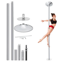 Adjustable Spinning Static Dance Pole Kit, Portable Stripper Pole For Home Fitness & Professional Use Adjustable Spinning Static Dance Pole Kit, Portable Stripper Pole For Home Fitness & Professional Use