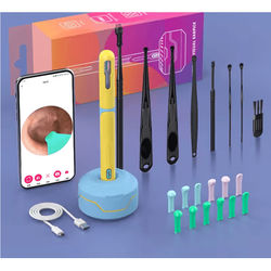 HD Ear Cleaner With Camera USB C Otoscope Wax Removal Kit For Adults And Kids 2 yellow