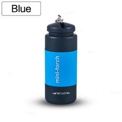 USB Rechargeable LED Keychain Flashlight, Waterproof, Strong Light, Pocket Sized Mini Torch For Outdoor Hiking & Camping blue