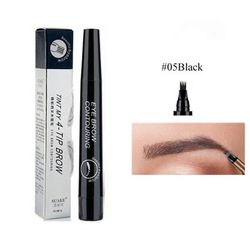 4D Microblading Eyebrow Pen 4 Forks Tip Waterproof Eyebrow Tattoo Pencil, Long Lasting Fine Sketch Liquid Brow Makeup 000205