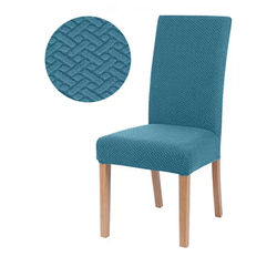 FlexFit Universal Elastic Chair Cover For Dining And Living lake Blue