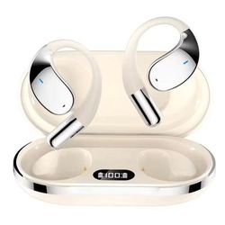 3 in 1 Smart Translator Earbuds With Real Time Voice & Bluetooth Audio yykq39 V5.4 Off White