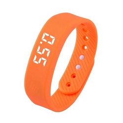 Multifunctional Fitness Bracelet With Waterproof Design, Sleep Tracker, And Smart Watch Features orange