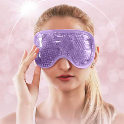 Premium Gel Beaded Eye Mask Soothing Hot & Cold Therapy Sleep Mask, Perfect Gift For Relaxation & Beauty Purple