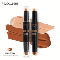 Double Head Highlight Pen, Waterproof Face Makeup Liquid, Contouring Foundation Contour, Concealer Stick Pencil Cosmetic 02