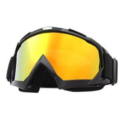Windproof Motorcycle Glasses Anti Fog Sport Sunglasses For Cycling, Snowboarding & Dirt Bike Riding black Yellow