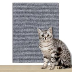 Cats Scratch Board Wall Protector, Anti Cat Scratch Sofa Pad With Self Adhesive Carpet, DIY Claw Guard For Furniture light Grey 30x100cm