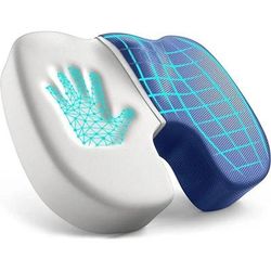 Ergonomic Memory Foam Seat Cushion For Office Chairs And Hemorrhoid Relief Support blue