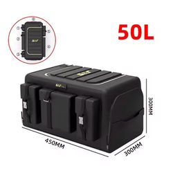 Large 70L Foldable Car Trunk Storage Box With Lid And Divider 50l