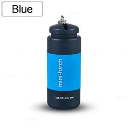 USB Rechargeable LED Keychain Flashlight, Waterproof Mini Pocket Torch With Strong Light, Outdoor Hiking Camping Light blue