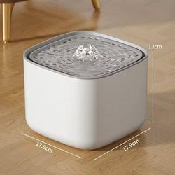 3L Cat Water Fountain With Recirculating Filter And USB Quiet Pump white Regular 3l