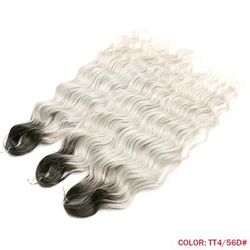 Noble Hair Synthetic Loose Deep Wave Braiding Hair Extensions Ombre Blonde Twist Crochet Curly Water Wave Braid pt glinen(2) 24inches 60cm