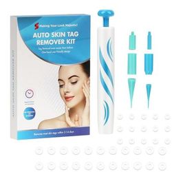 2 in 1 Skin Tag And Mole Remover Kit Safe, Painless At Home Wart Removal Device blue