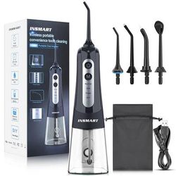 Cordless Oral Irrigator Water Flosser, Teeth Whitening & Waterproof Dental Flosser, Portable Water Jet Cleaner For Teeth black Grey