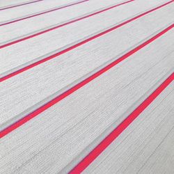 Customizable EVA Foam Boat Decking Sheet Mat, Anti Skid Faux Teak Yacht Marine Flooring Pad, Self Adhesive Accessories gray Red