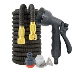 Expandable Flexible Garden Hose For Car Wash And Outdoor Use 75 Ft 22.5 M Extended black