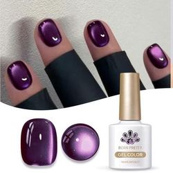 Cat Eye Magnetic Gel Polish Black Glass Shine For Winter Nail Art 60216 4 aw04