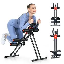 Foldable Adjustable Ab Workout Trainer With LCD Display, 3 Level Resistance Core Exercise Machine For Home & Office Foldable Adjustable Ab Workout Trainer With LCD Display, 3 Level Resistance Core Exercise Machine For Home & Office