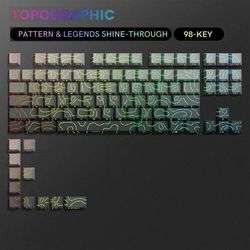 136 Key Polar Day PBT Double Shot Side Print Backlit Keycap Set For Mechanical Keyboards 98 Polar 4.0 Cherry