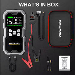 Portable Car Jump Starter With 150PSI Air Compressor And 7000A Peak Battery Booster Power Bank 7000a Starter