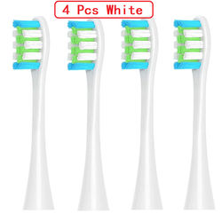 Soft DuPont Replacement Brush Heads Compatible With Oclean Sonic Electric Toothbrush 4 Pcs White