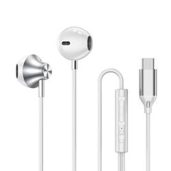 HiFi USB C Wired Earbuds With Mic In Ear Stereo Headphones For Samsung Galaxy S24 S23 S22 Ultra white Type C