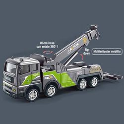 Heavy Duty Construction Toy Vehicles, Bulldozer, Truck, Excavator & Crane SetEducational Engineering Toys For Children trailer