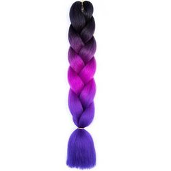 Jumbo Braids Extensions Synthetic Braiding Hair Kanekalon Afro Ombre Color Hair For Kids Children Crochet Twist Braid zitong c10 24inches