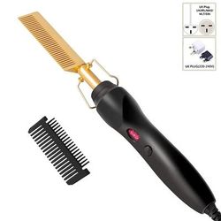 2 In 1 Electric Heated Straightening Comb For Hair And Beard Portable Anti Scald Travel Tool w o Box uk