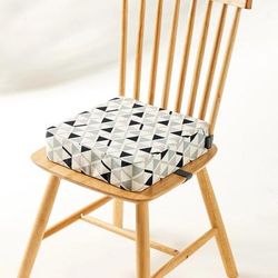 INSULAR Adjustable Booster Seat Cushion For Kids With Removable Cover For Dining And Seating Support triangle