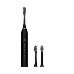 Rechargeable Electric Toothbrush For Adults Waterproof, DuPont Brush Heads, 6 Modes & High Frequency Deep Cleaning black