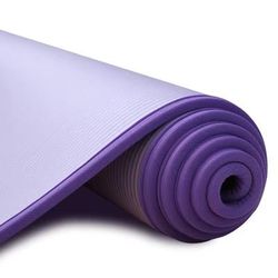 Extra Thick Non Slip Yoga Mat With Carrying Strap purple