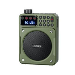 Mini Digital FM Radio Bluetooth Speaker With USB TF Card Display green 1