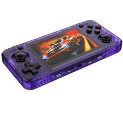 R36H Retro Handheld Gaming Console 3.5" IPS, Linux Open Source, Portable Classic Video Player 128gb purple