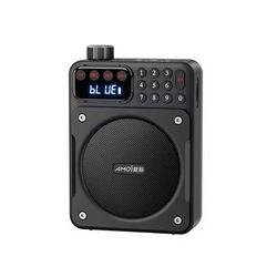Mini Digital FM Radio With Bluetooth Speaker And USB TF Card Playback yf 0827 black