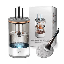 Automatic Brush Cleaner Electric Makeup Brush Cleaning Machine Fast Clean Dryer For Cosmetic Brushes, Deep Clean Automatic Brush Cleaner Electric Makeup Brush Cleaning Machine Fast Clean Dryer For Cosmetic Brushes, Deep Clean