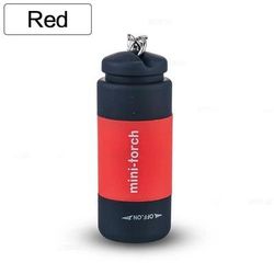 USB Rechargeable LED Keychain Flashlight, Waterproof Mini Pocket Torch With Strong Light, Outdoor Hiking Camping Light red