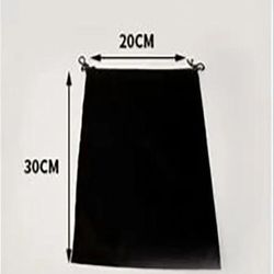 Waterproof Dustproof Oxford Drawstring Bag, Black Polyester Pouch Organizer For Headset, Data Cable & Sporting Goods l